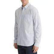 Vince Surf Striped时尚经典衬衫男海外尖领长袖条纹衬衣