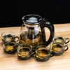 耐热防爆大容量玻璃泡茶壶，家用功夫茶花，茶壶办公冲茶器茶具套装