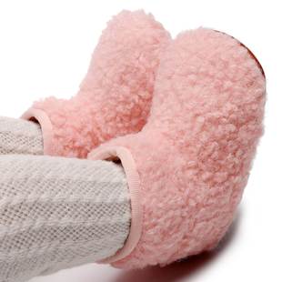 冬季宝宝鞋棉鞋靴子棉靴毛毛鞋保暖0-1岁防滑软底婴儿鞋保暖加厚