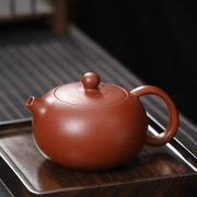 朱泥凤鸣西施壶原矿紫砂手工作，出水鸣声大容量单茶壶(单茶壶)高档礼盒中式