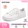 Skechers斯凯奇2024年春季女士加绒一脚蹬休闲轻质舒适小白鞋