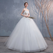 韩式婚纱2024新娘森系超仙气质梦幻星空简约显瘦齐地款出门纱