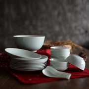 釉下彩青瓷青白瓷景德镇陶瓷碗米饭碗餐具套装骨瓷碗4瓷碗
