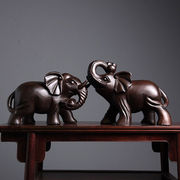 仙松品木雕大象摆件实木对象办公室摆件木象摆件搬家乔迁之喜礼物
