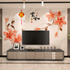 3d立体墙贴画中国风电视，背景墙壁纸装饰贴纸，温馨卧室房间墙纸自粘