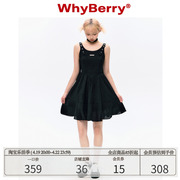 whyberry23ss不倦黎明织带蝴蝶结，背带裙无袖，吊带连衣裙少女风