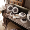 纯色咖色沙发垫坐垫四季通用欧式奢华轻奢真皮防滑专用垫子秋冬季