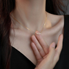 s925纯银豌豆珍珠项链，轻奢小众高级感气质，锁骨链女生2024