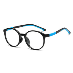 2021儿童防蓝光眼镜时尚双色硅胶平光镜男女童近视框架眼镜圆