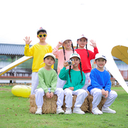 儿童啦啦队演出服糖果色卫衣，幼儿园舞蹈表演小学生秋季运动会服装