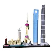 积木建筑拼装上海模型玩具天际线系列高难度中国伦敦颗粒21039风