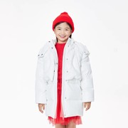 安奈儿童装女童冬装加厚带帽长款羽绒服外套大衣AG245641