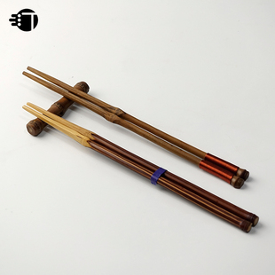 三汀天然古风竹筷子高档家用日式尖头筷子楠竹，实木质家庭套装防滑
