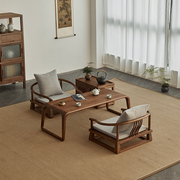 新中式实木茶桌阳台榻榻米，差几黑胡桃实木，桌子禅意飘窗小矮桌