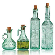 进口厨房调味罐调味瓶，玻璃油壶橄榄油瓶酱油瓶，玻璃瓶子乡村木塞