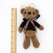 韩国可爱创意泰迪熊钥匙扣挂件迷你毛绒公仔小熊，女孩男孩包包挂饰