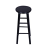 实木吧椅黑白巴凳橡木梯凳，高脚吧凳实木，凳子复古酒吧椅时尚凳