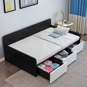 小户型榻榻米床现代简约卧室板式高箱储物床定制沙发床1.2m单人床