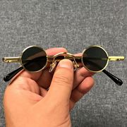 朋克圆形墨镜太子镜，眼镜复古太阳镜男女，款超小框款汉奸嘻哈凹造型