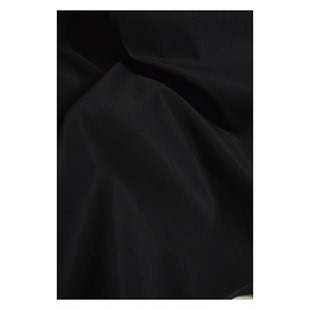 圈圈 法国77%棉23%PA面料纯黑色风衣服装布料 幅宽135厘米