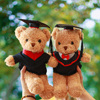 博士帽小熊公仔毛绒玩具，学士服泰迪熊玩偶，学生幼儿园毕业礼物定制