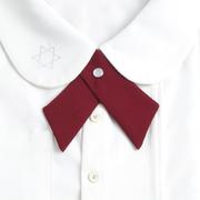 jk小领带学生制服十字交叉领结，酒红色领花女式女生校服衬衫蝴蝶结