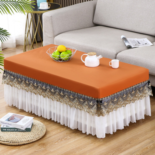 茶几桌布长方形茶几套罩布艺蕾丝餐桌垫客厅家用欧式电视柜防尘罩