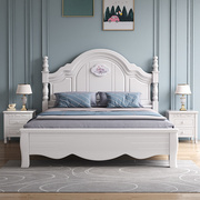 儿童床女孩公主床美式欧式实木床男孩1.5米女生单人床储物少女床
