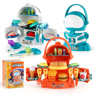 工厂货源儿童仿真厨房超市玩具，太空运输船厨房切切乐过家家玩具