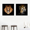 老虎狮子装饰画野兽猛兽动物挂画现代简约办公室走廊过道墙面壁画