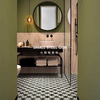 复古墨绿色石材 马赛克天然大理石厨卫浴室厕所瓷砖 吧台背景墙砖