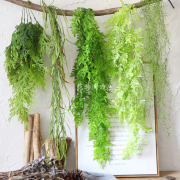 仿真绿色植物假花墙面壁挂垂吊篮，藤条绿萝吊兰，创意家居摆件装饰花