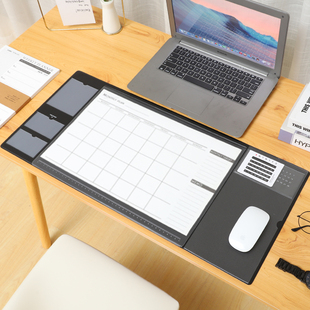超大号多功能鼠标垫学生备忘写字书桌垫办公室皮革桌垫电脑键盘垫