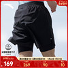 安踏速干裤丨运动短裤男士，2023夏季梭织五分裤，假两件跑步健身短裤