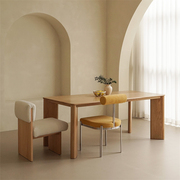 北欧实木餐桌简约原木方形大板桌白蜡木家用饭桌长桌设计师工作台