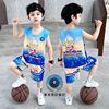 男童篮球服速干套装2024夏季背心小儿童奥特曼衣服，宝宝运动潮