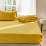 无印良品床笠单件天竺棉针织纯棉1.8m纯色1.5米1.2全棉床罩床垫套
