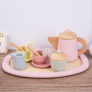 ins韩系儿童过家家木质茶具下午茶，甜点仿真茶壶可爱宝宝玩具礼物