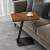 北欧铁艺实木椭圆方形小茶几角几移动床边桌新中式沙发边几桌