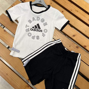 Adidas/阿迪达斯男女小童居家运动套装透气短袖套装H65801