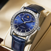 金诗顿品牌镶钻男表高档腕表防水男士手表，全自动机械表国产腕表