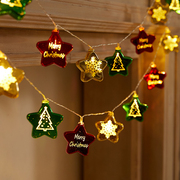 圣诞节装饰品彩灯串灯闪灯店铺橱窗挂饰场景布置圣诞树创意小挂件
