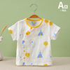 婴儿短袖t恤薄款衣服纯棉，纱布夏装男童女宝宝半袖，上衣0岁1幼儿3月