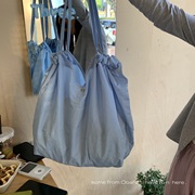 大有所用!环保仿尼龙购物袋百搭出行折叠包单肩包超市(包超市)大容量布袋