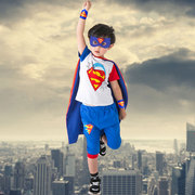 超人衣服男童卡通角色扮s演套装动漫表演服饰儿童毕业走秀演出服