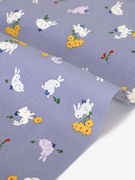 韩国花型布料衬衫包袋手工，diy舒适纯棉布艺印花面料兔子