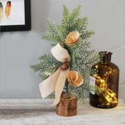 圣诞节装饰品25cm迷你圣诞树，摆件桌面气氛，布置精致装饰小树摆