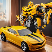 大黄蜂擎天合金正版柱汽车机器人，变形玩具手办，金刚7模型儿童男孩6