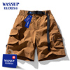 WASSUP ELEXIS复古大口袋工装短裤男生夏季潮休闲宽松沙滩五分裤