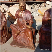 大型纯铜站2米十八罗汉铜佛寺庙佛堂摆件铸铜坐十八罗汉一套铜